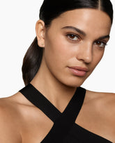 Crossover X Stud Earrings in 18K Yellow Gold with Diamonds, 6mm